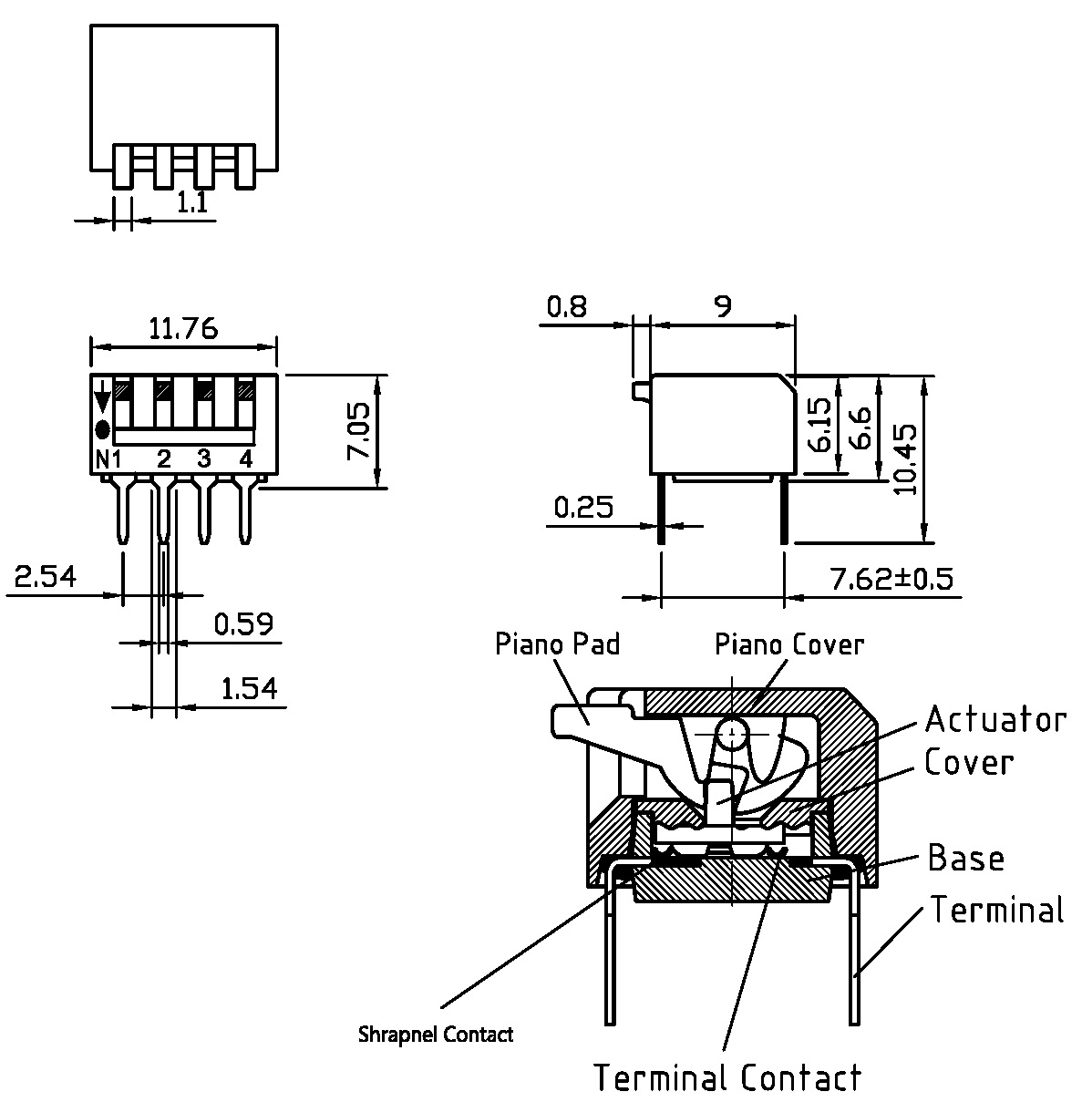 DHT20-DSPV-04-X尺寸图